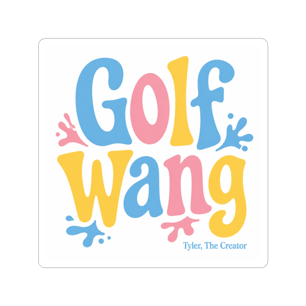 Tyler, The Creator "Golf Wang" Sticker - alternate angle 1, merchandise
