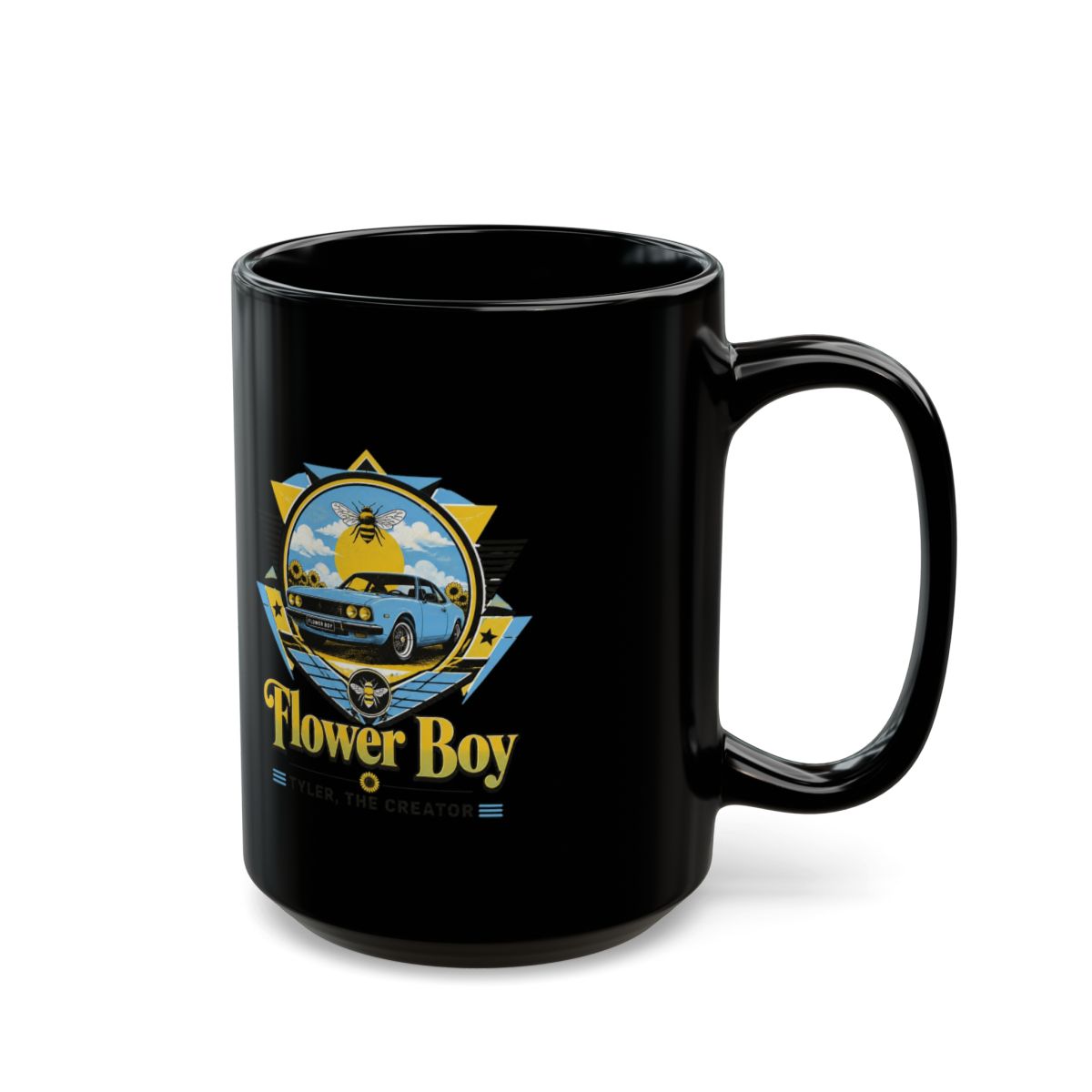 Tyler, The Creator "Flower Boy" Black Mug - alternate angle 5, merchandise
