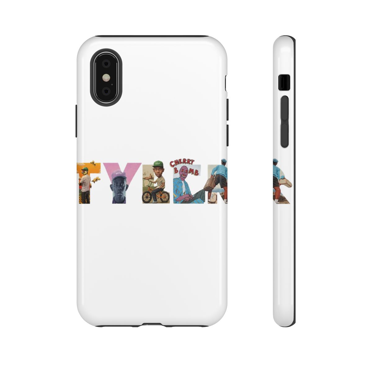 Tyler The Creator Album Eras Typography Phone Case | Tyler, The Creator - alternate angle 4, merchandise