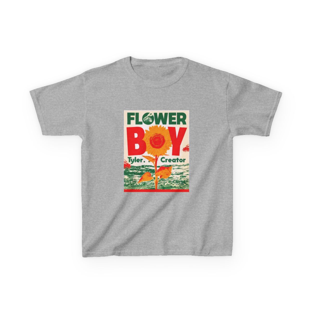 Tyler The Creator Vibrant Floral Art for Music Lovers Kids T-Shirt | Tyler, The Creator - alternate angle 4, merchandise