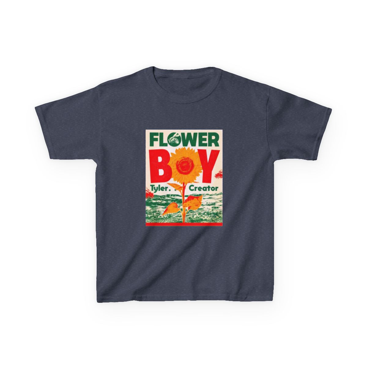 Tyler The Creator Vibrant Floral Art for Music Lovers Kids T-Shirt | Tyler, The Creator - alternate angle 3, merchandise
