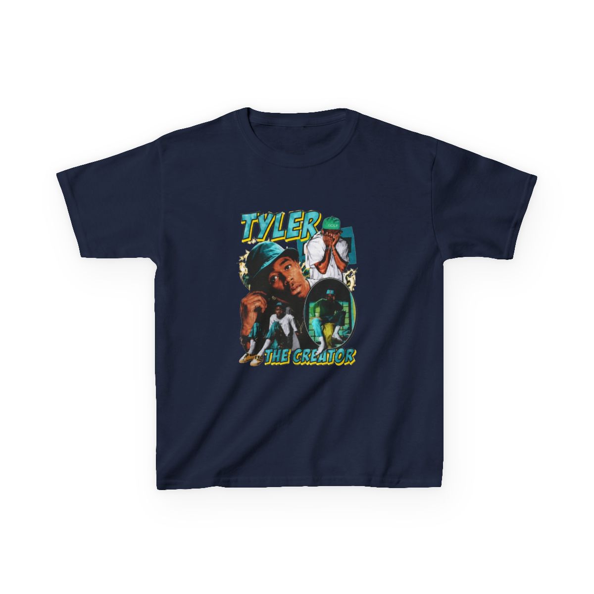 Tyler The Creator Retro Grunge Kids T-Shirt | Tyler, The Creator - alternate angle 2, merchandise