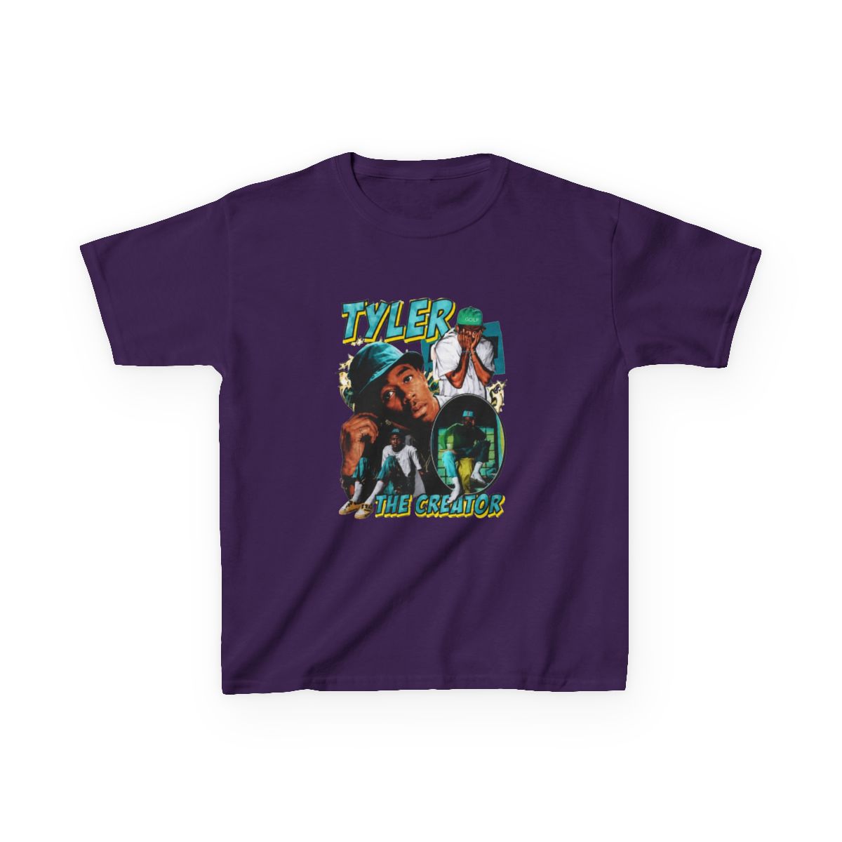 Tyler The Creator Retro Grunge Kids T-Shirt | Tyler, The Creator - alternate angle 4, merchandise