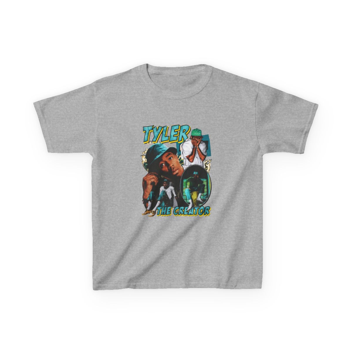 Tyler The Creator Retro Grunge Kids T-Shirt | Tyler, The Creator - alternate angle 5, merchandise