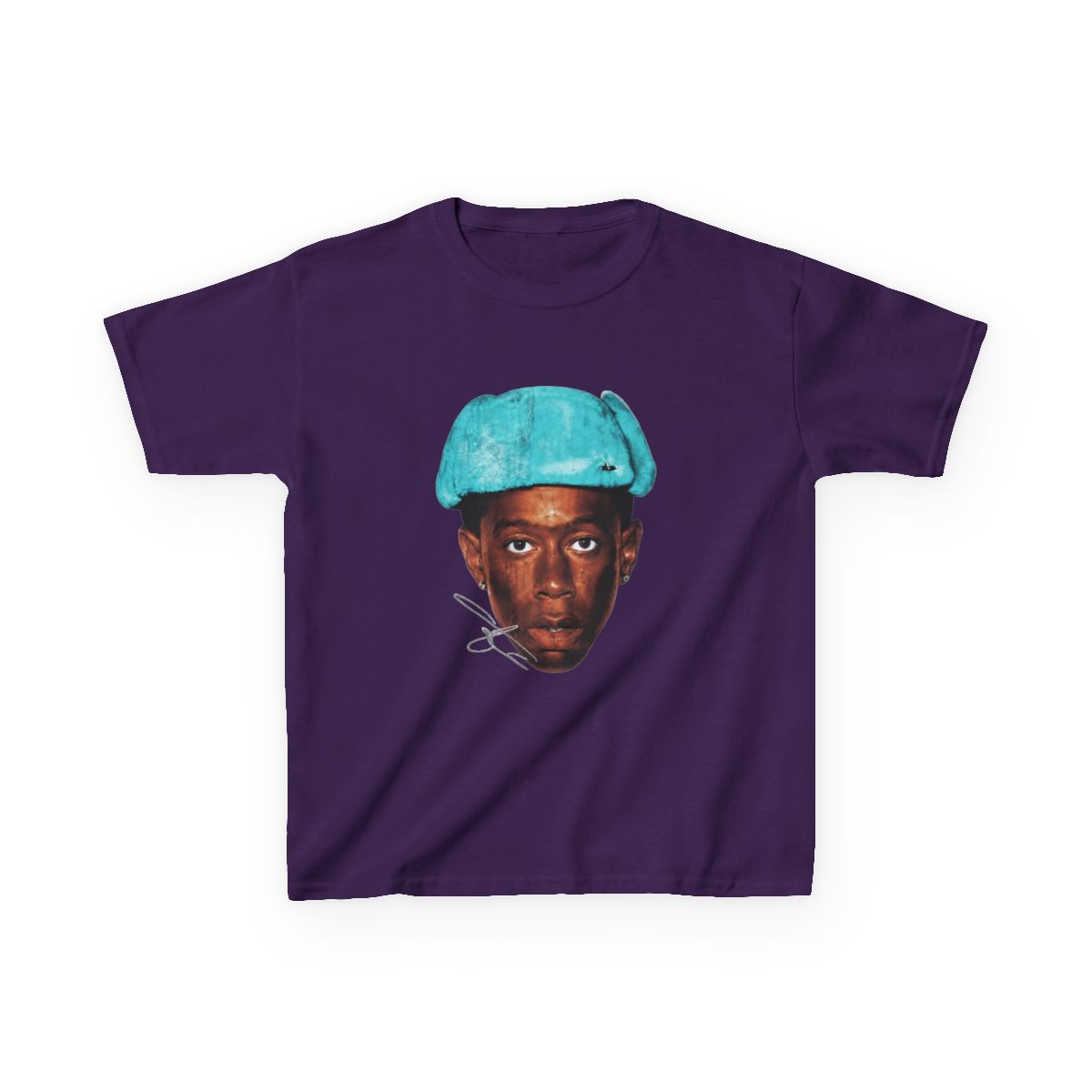 Tyler The Creator Big Face Grunge Kids T-Shirt | Tyler, The Creator - alternate angle 4, merchandise