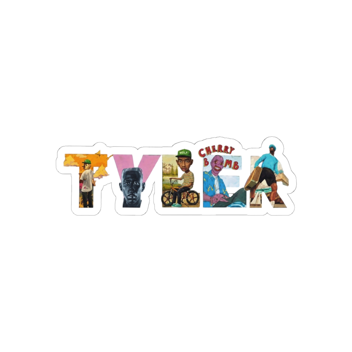 Tyler The Creator Album Eras Typography Sticker | Tyler, The Creator