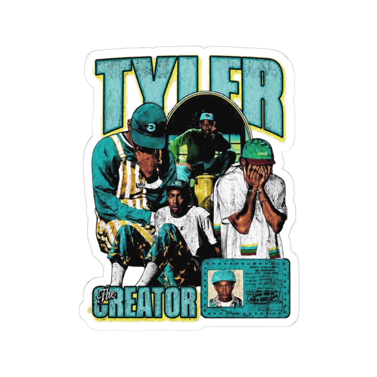 Tyler The Creator Vintage Grunge Sticker | Tyler, The Creator - Official Stickers merchandise