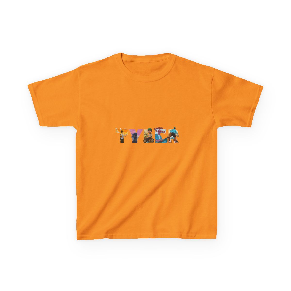 Tyler The Creator Album Eras Typography Kids T-Shirt | Tyler, The Creator - alternate angle 5, merchandise