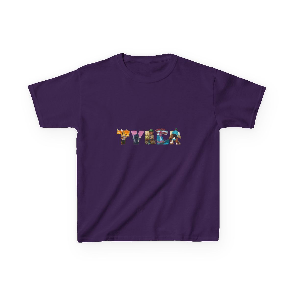 Tyler The Creator Album Eras Typography Kids T-Shirt | Tyler, The Creator - alternate angle 4, merchandise